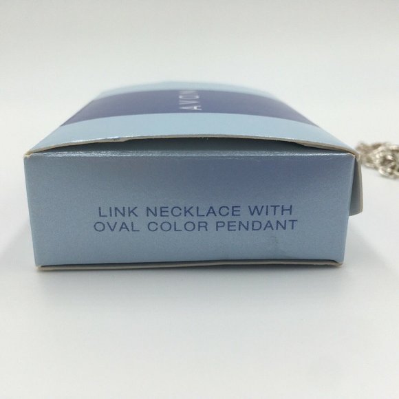 AVON Silver Plated (SP) Faceted Aqua Blue Rhinestone NECKLACE, 2003 - Picture 5 of 6